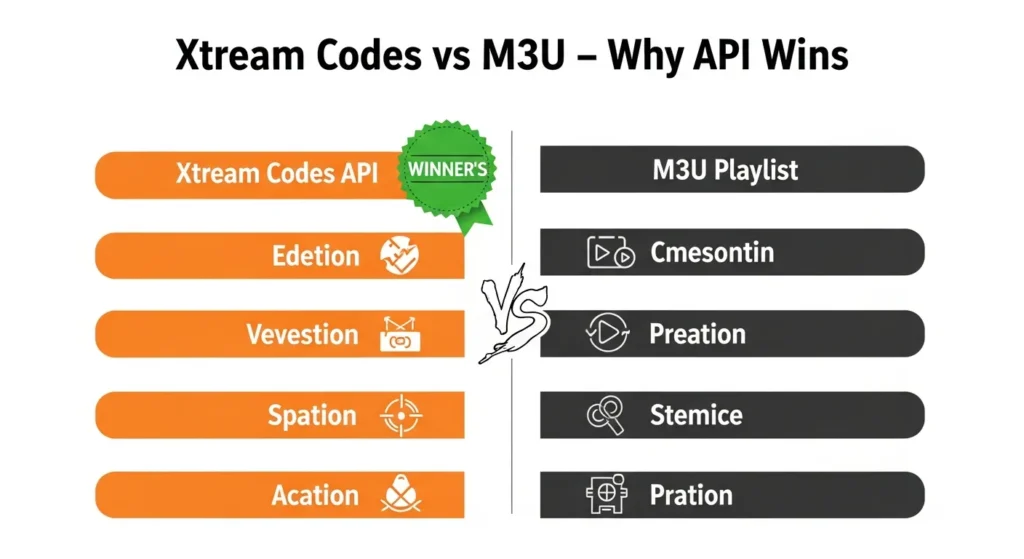 Xtream Codes vs. M3U Optimization IPTV Smarters
